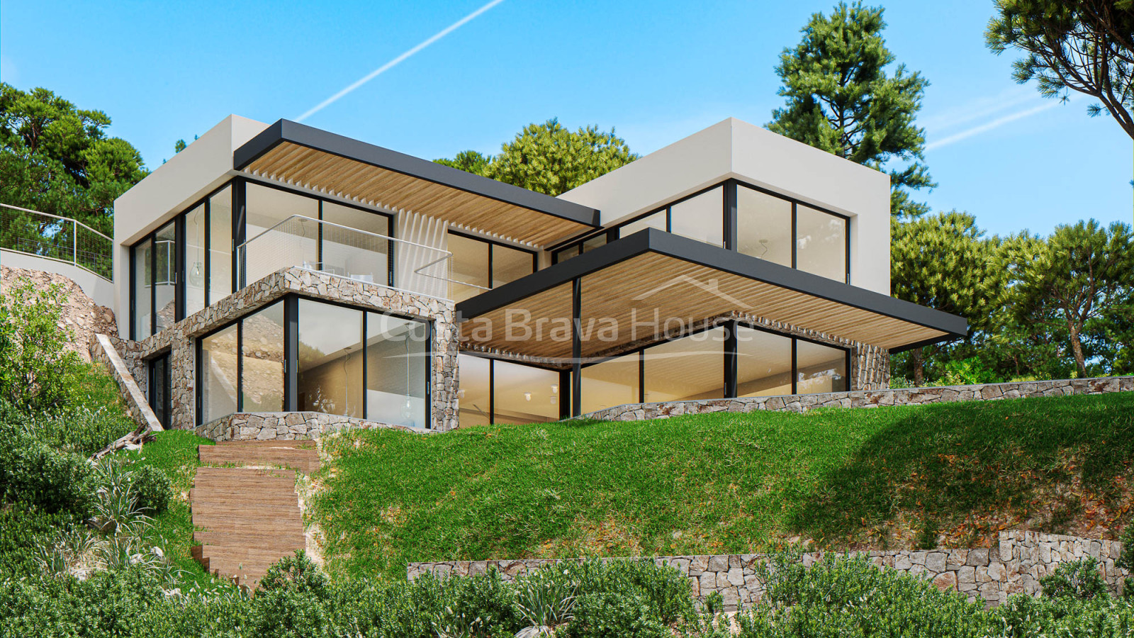 New villa with sea views for sale in Sa Riera, Begur