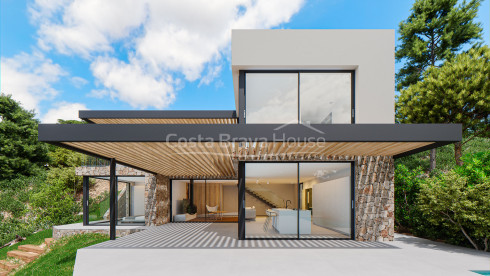 New villa with sea views for sale in Sa Riera, Begur