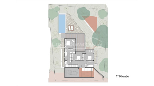 New villa with sea views for sale in Sa Riera, Begur