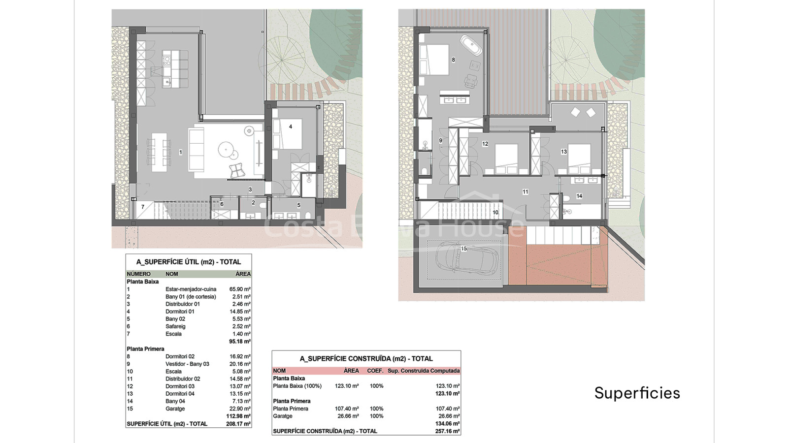 New villa with sea views for sale in Sa Riera, Begur