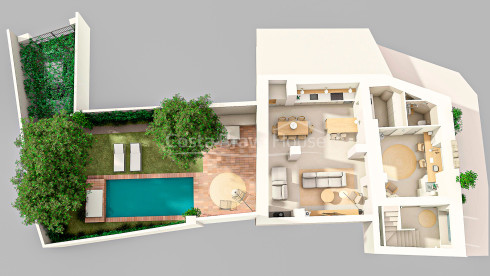 Te renoveren huis met tuin te koop in Gualta