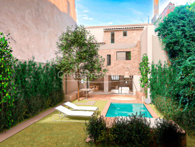 Casa de pueblo en venta para reformar, con jardín y proyecto en el centro histórico de Gualta, Baix Empordà