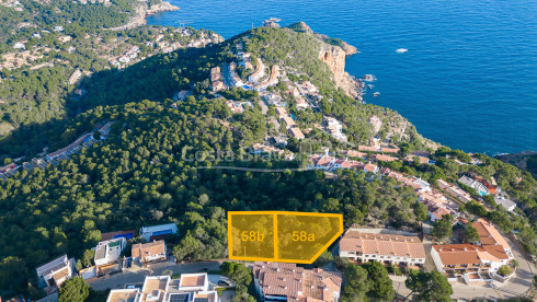 Terreny amb vista mar en venda a Begur La Borna