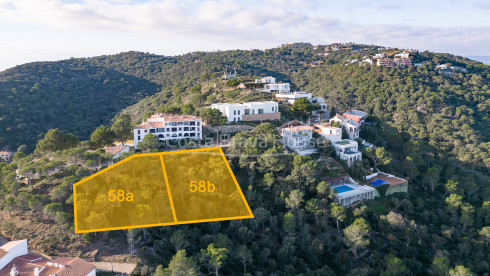 Terreny amb vista mar en venda a Begur La Borna