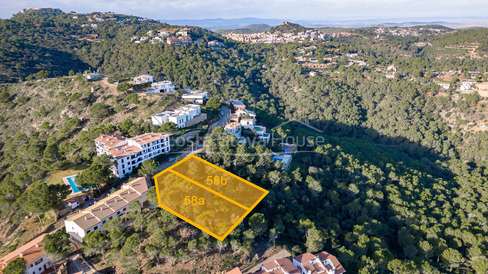 Terreny amb vista mar en venda a Begur La Borna