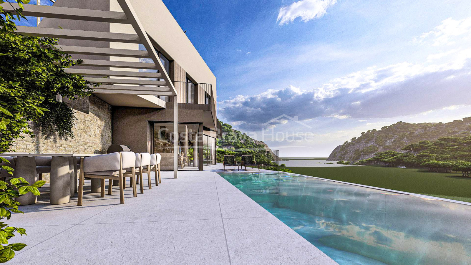 Villa neuve à vendre avec piscine à Sa Riera