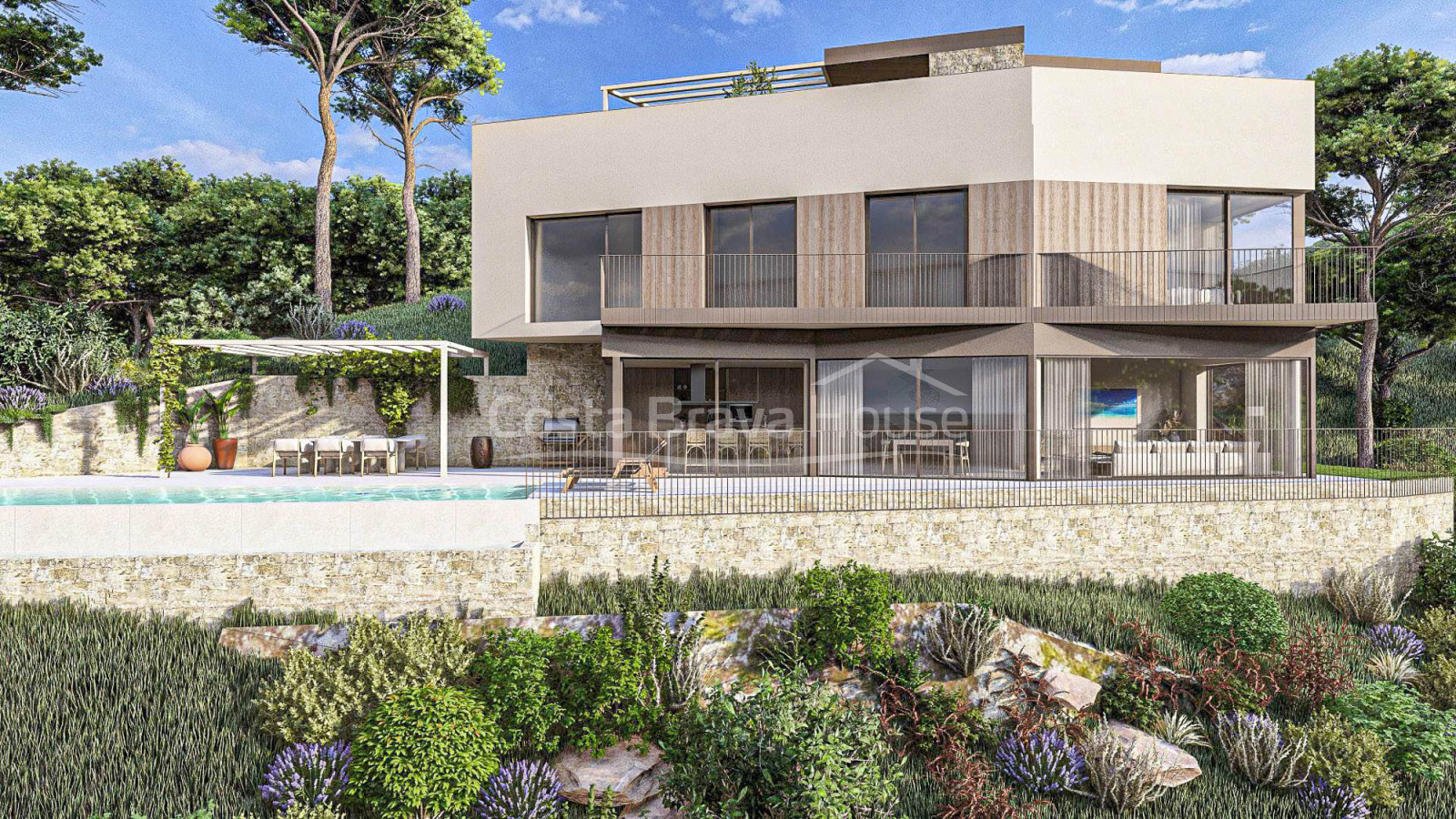 Villa neuve à vendre avec piscine à Sa Riera