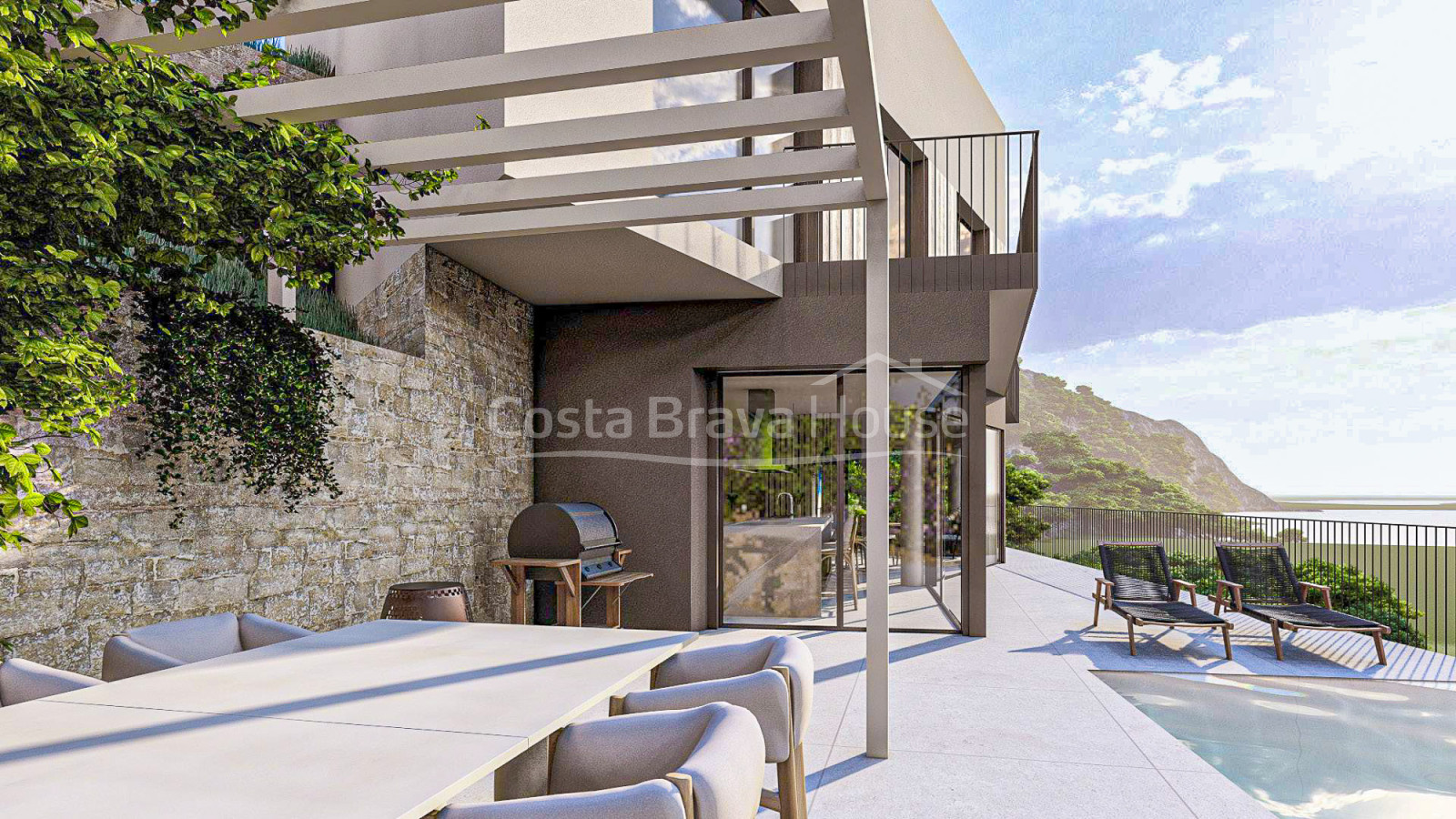 Villa neuve à vendre avec piscine à Sa Riera