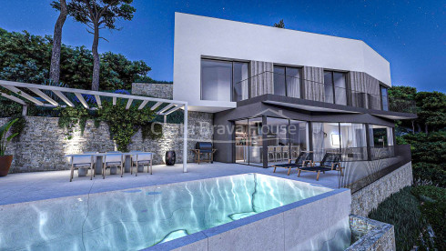 Villa neuve à vendre avec piscine à Sa Riera