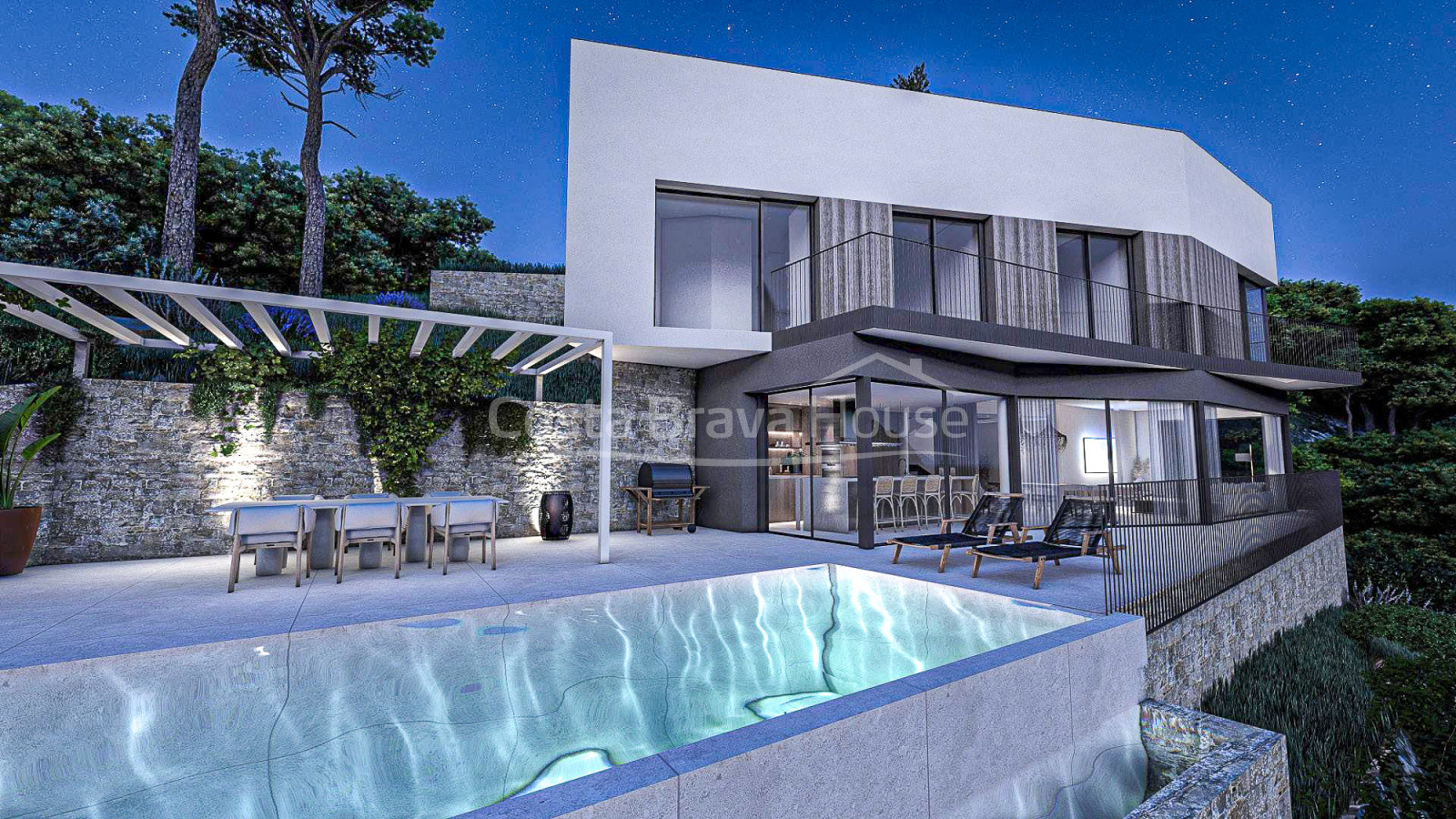 New villa for sale with pool in Sa Riera