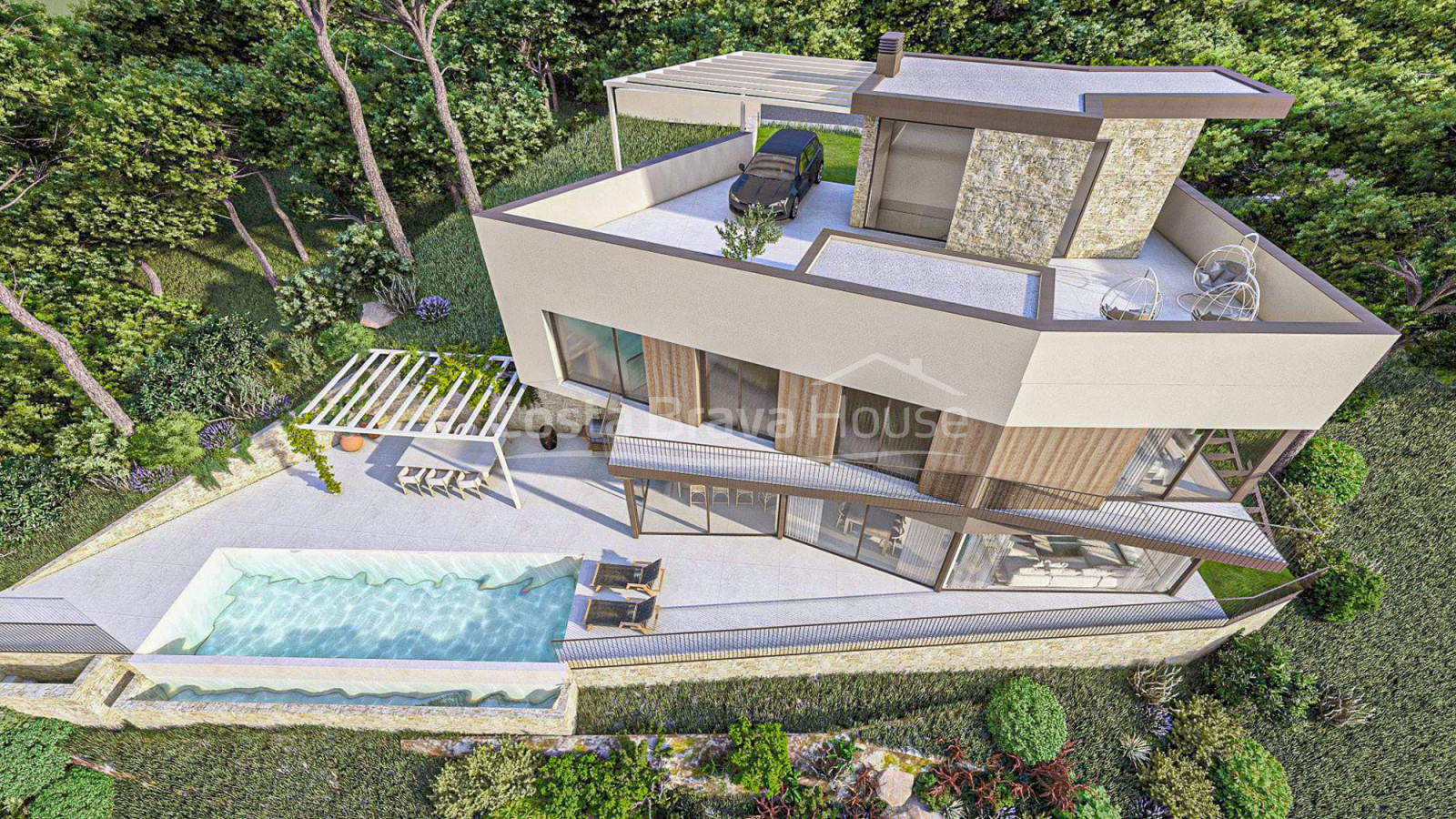 Villa neuve à vendre avec piscine à Sa Riera