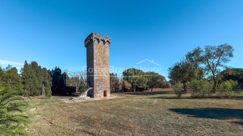 Finca a Mont-ras amb torre medieval i gran terreny