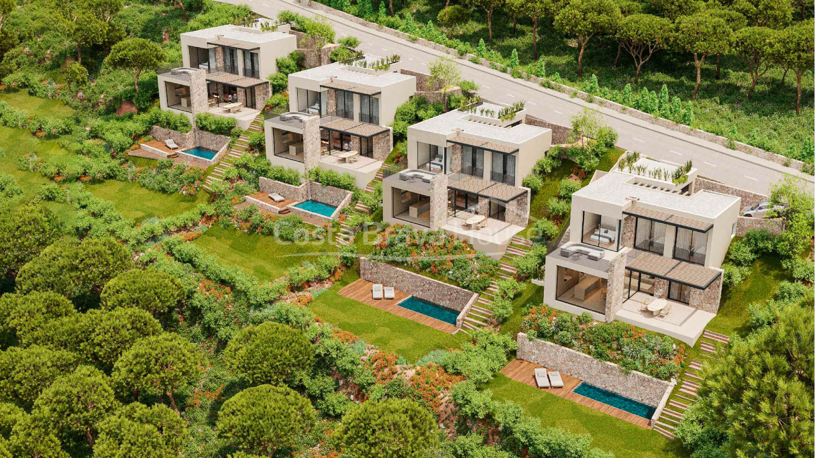 villa moderne à vendre à Sa Riera Begur avec piscine et vue sur la mer