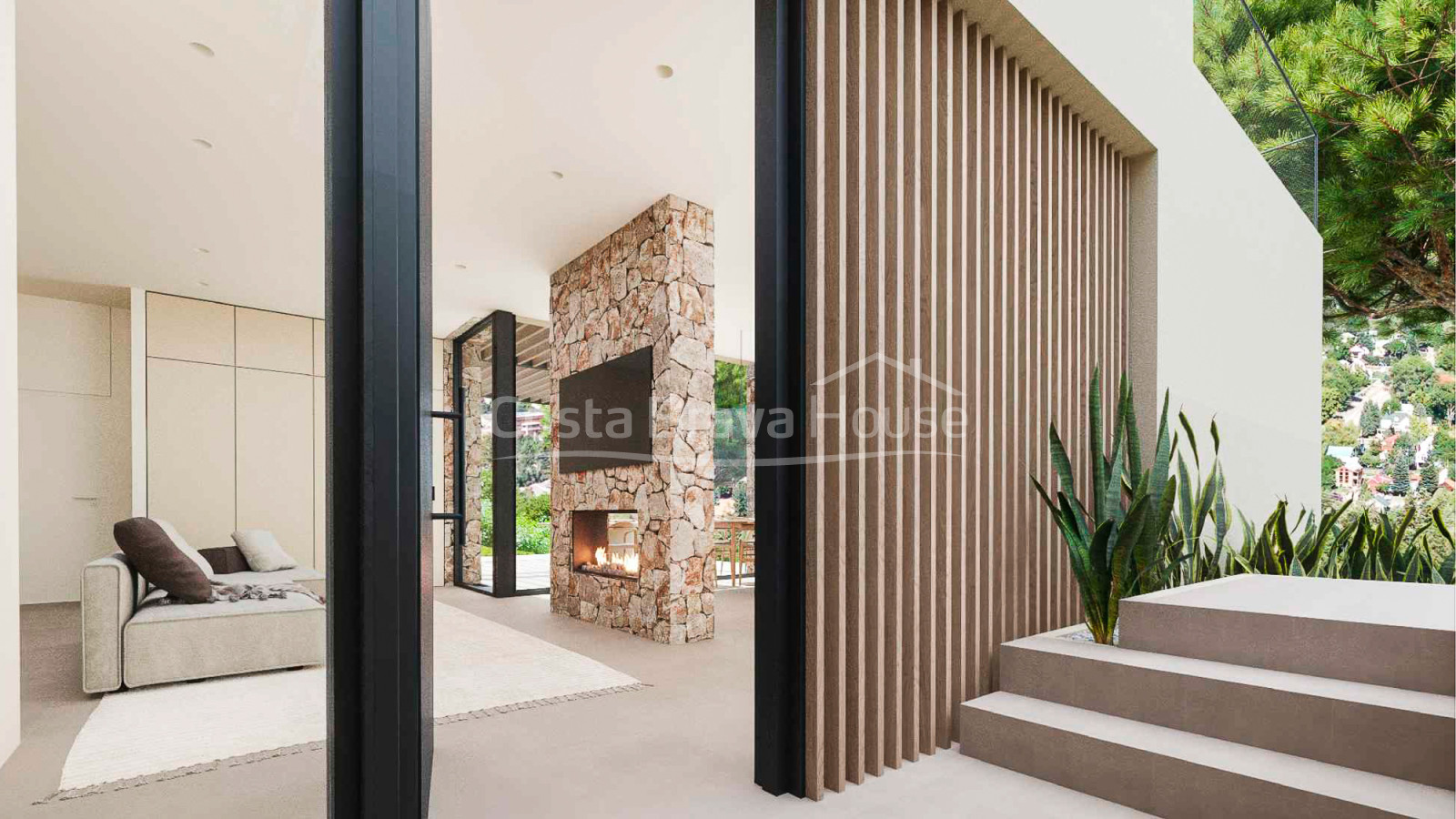 modern villa for sale in Sa Riera Begur with pool and sea views