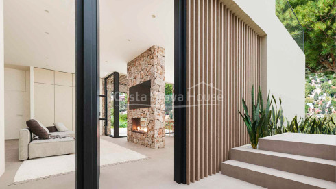 modern villa for sale in Sa Riera Begur with pool and sea views