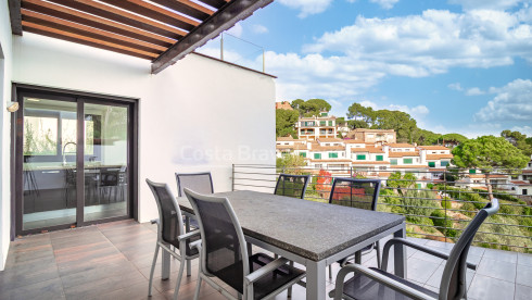 Contemporary house in Sa Riera with sea views, stepped terraces and private pool