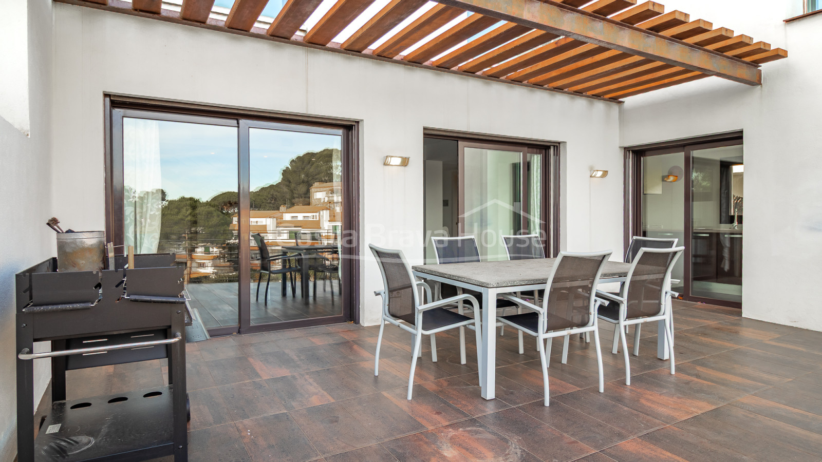 Contemporary house in Sa Riera with sea views, stepped terraces and private pool