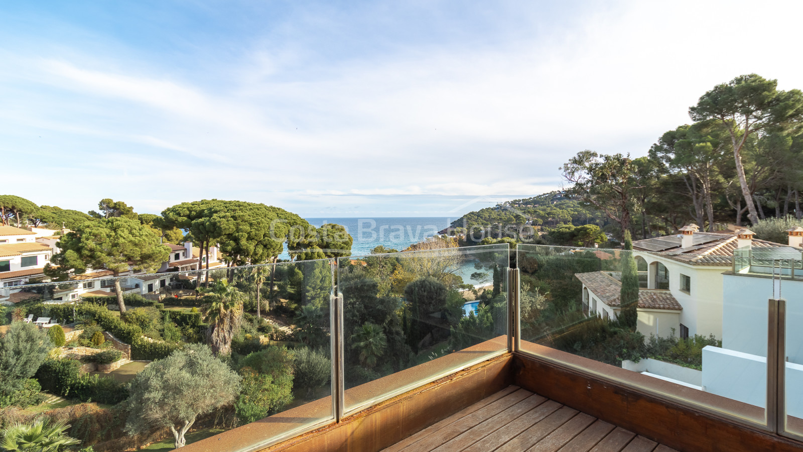 Contemporary house in Sa Riera with sea views, stepped terraces and private pool