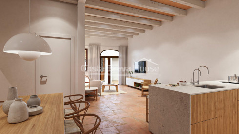 Newly built apartment for sale in the historic centre of Begur with contemporary design