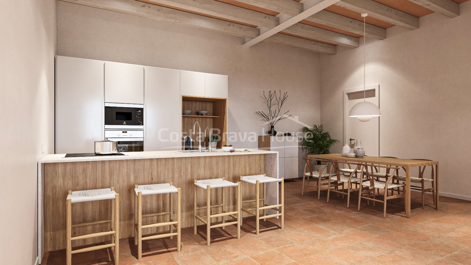 Newly built apartment for sale in the historic centre of Begur with contemporary design
