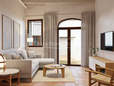 Apartament d’obra nova en venda al centre històric de Begur, disseny contemporani en una sola planta