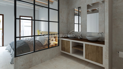 Construction neuve à vendre à Begur, logement en duplex avec jardin privé dans le centre historique