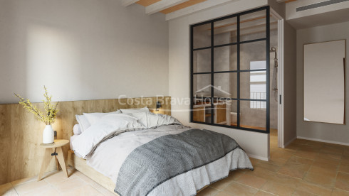 New build for sale in Begur, duplex home with private garden in the historic centre