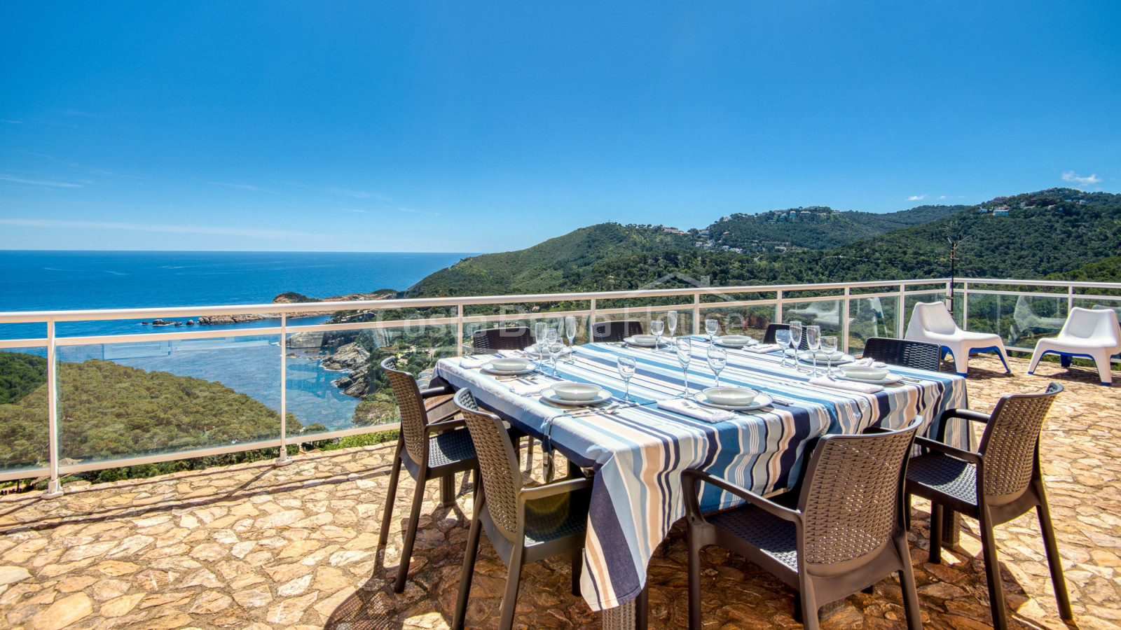 Villa with pool and terraces overlooking the sea in Sa Tuna cove, Begur