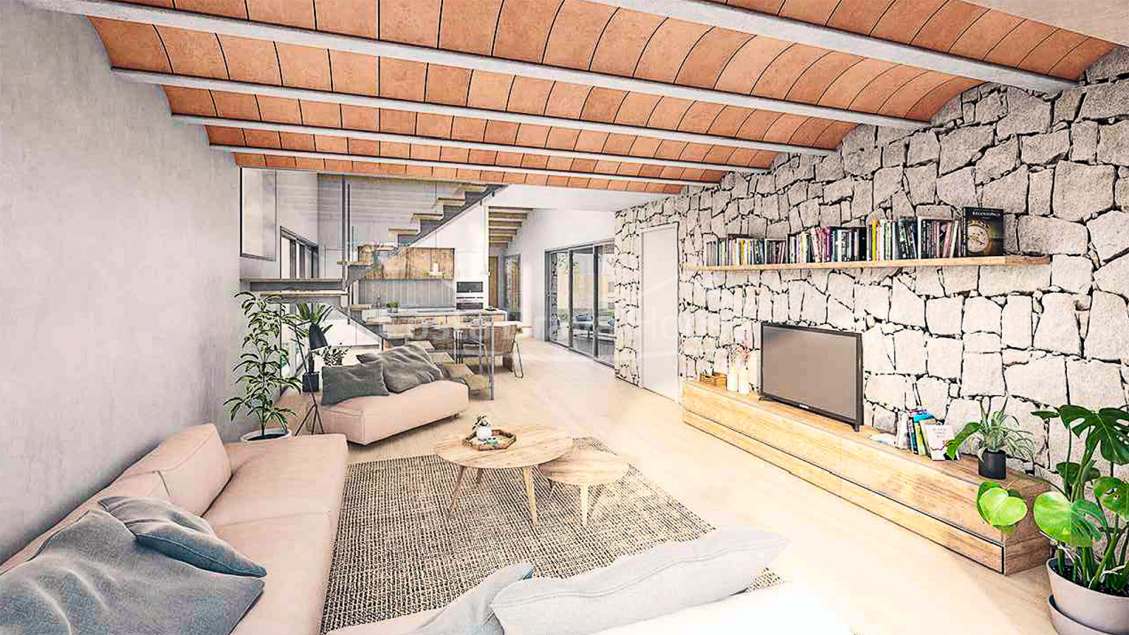 Casa de obra nueva en Regencós estilo rústico contemporáneo con jardín y piscina
