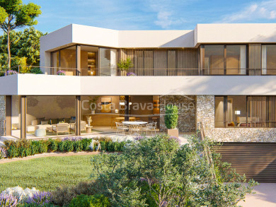 New build villa for sale in Sa Riera Begur with infinity pool, sea views, 4 bedrooms and double garage