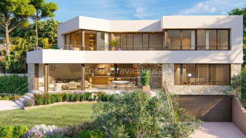 Moderne villa in Sa Riera, Begur, met infinity pool en panoramisch zeezicht