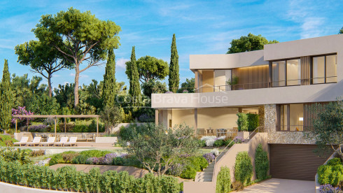 Moderne villa in Sa Riera, Begur, met infinity pool en panoramisch zeezicht