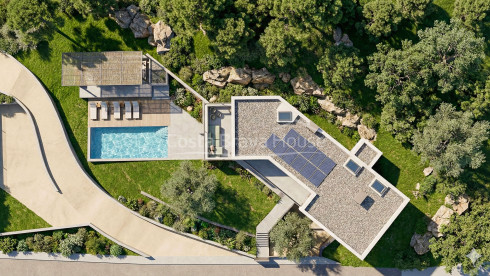 Moderne villa in Sa Riera, Begur, met infinity pool en panoramisch zeezicht