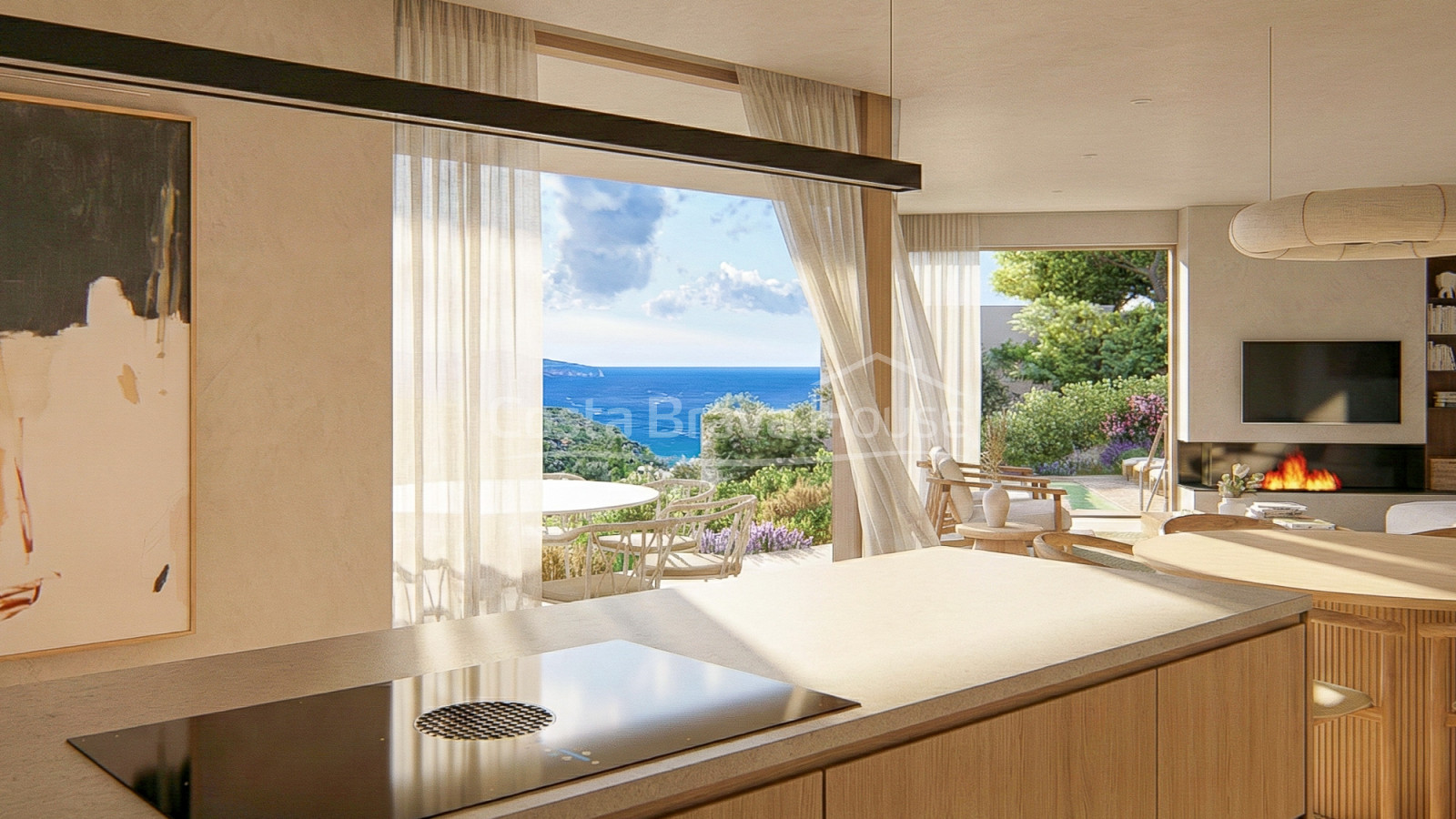 Moderne villa in Sa Riera, Begur, met infinity pool en panoramisch zeezicht