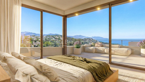 Modern villa in Sa Riera Begur with infinity pool and panoramic sea views