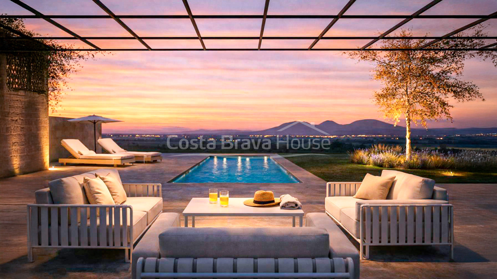 Casa adossada moderna a Pals amb piscina privada, terrassa i disseny contemporani