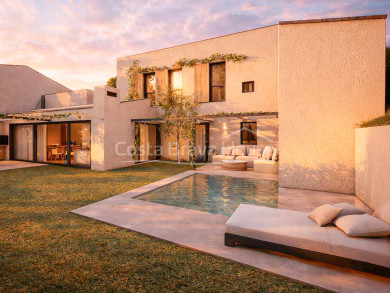 Casa adosada de obra nueva en venta en Els Masos de Pals con 4 dormitorios, piscina privada y garaje