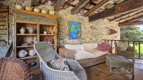 Historische boerderij in Sant Gregori met een landgoed van 9 hectare, middeleeuwse architectuur en volledige privacy