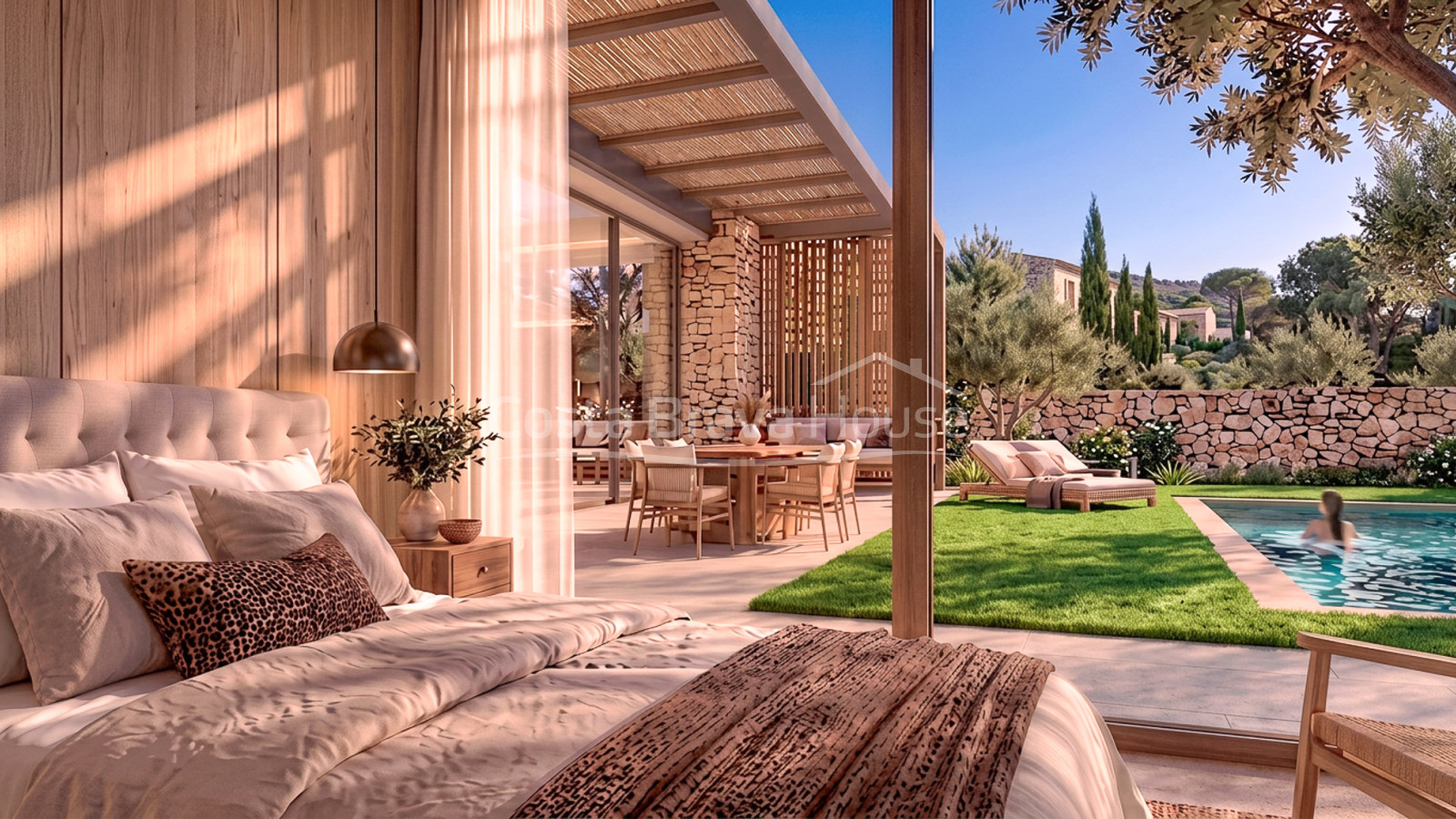 New Passivhaus home with private pool, garden and covered porch in Platja de Pals