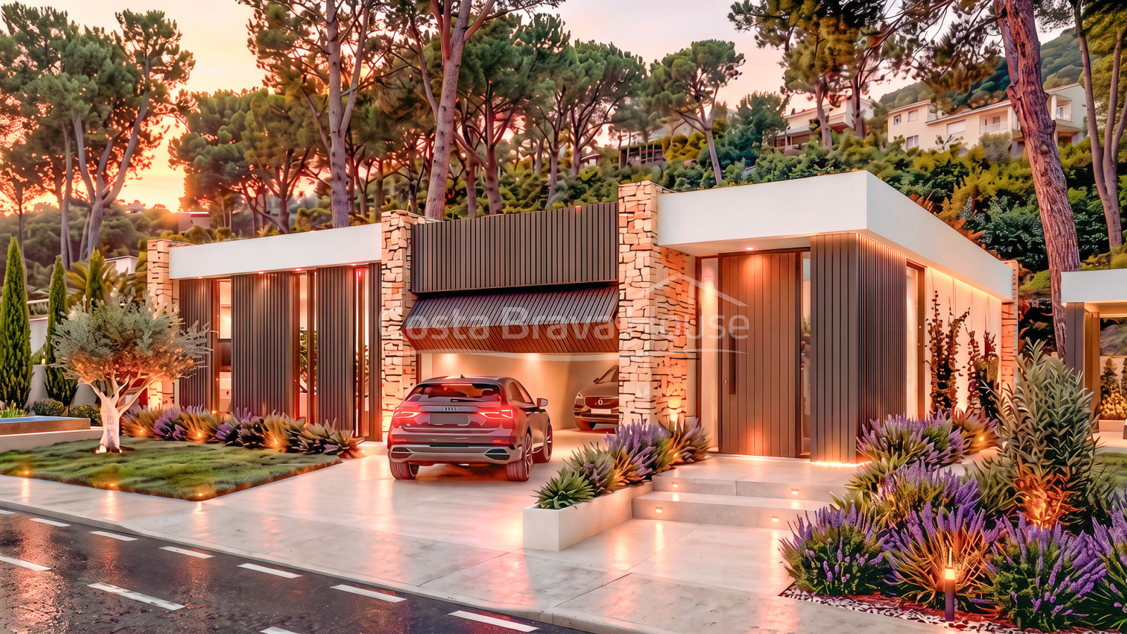 Casa Passivhaus d’obra nova amb piscina privada, jardí i porxo cobert a Platja de Pals