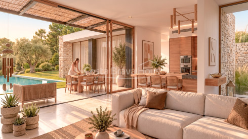 Casa Passivhaus d’obra nova amb piscina privada, jardí i porxo cobert a Platja de Pals