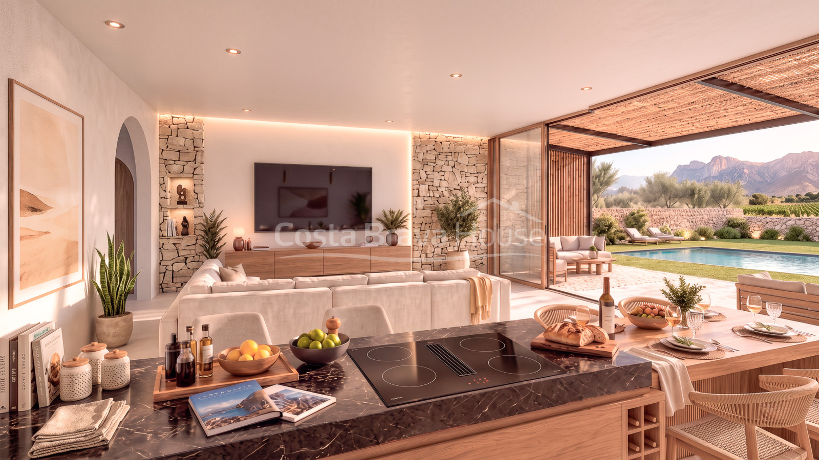 Casa Passivhaus d’obra nova amb piscina privada, jardí i porxo cobert a Platja de Pals